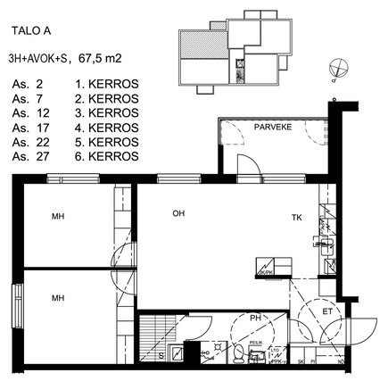 Asumisoikeusasunto Turku Runosmäki 3 huonetta