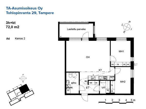 Asumisoikeusasunto Tampere Epilänharju 3 huonetta