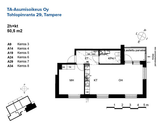 Asumisoikeusasunto Tampere Epilänharju Kaksio