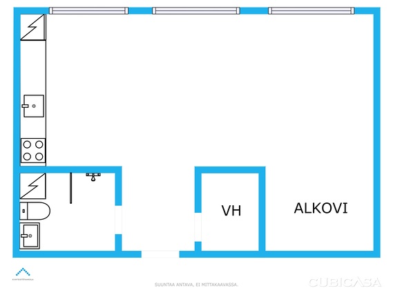 Vuokra-asunto Oulu Heinäpää Yksiö