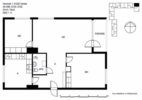 Rental Vantaa Hakunila 3 rooms