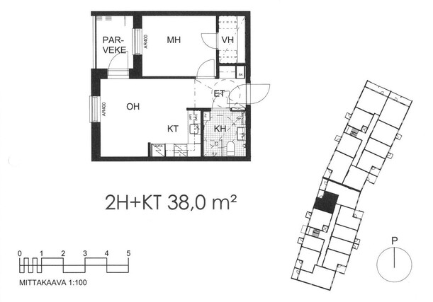 Vuokra-asunto Tampere Härmälänranta Kaksio Yleiskuva