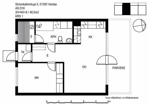 Vuokra-asunto Vantaa Simonkylä Kaksio