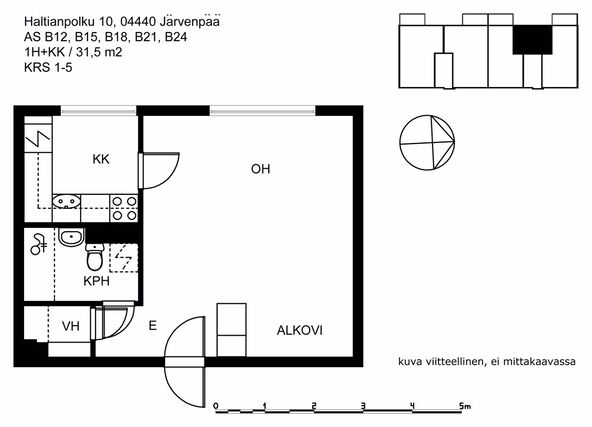 Vuokra-asunto Järvenpää Jamppa Yksiö