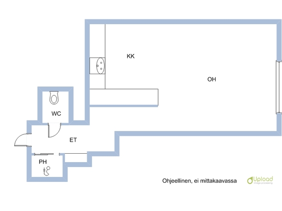 Vuokra-asunto Helsinki Kamppi Yksiö Yleiskuva