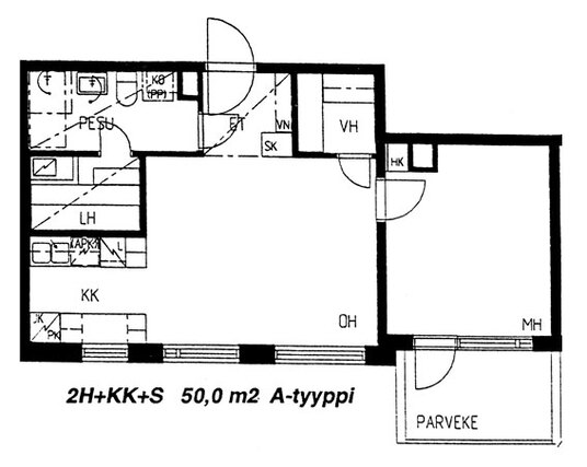 Asumisoikeusasunto Tampere Kaukajärvi Kaksio