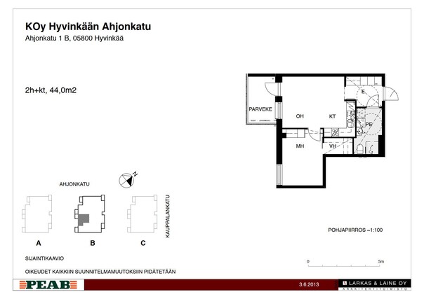 Vuokra-asunto Hyvinkää Keskusta Kaksio Julkisivu