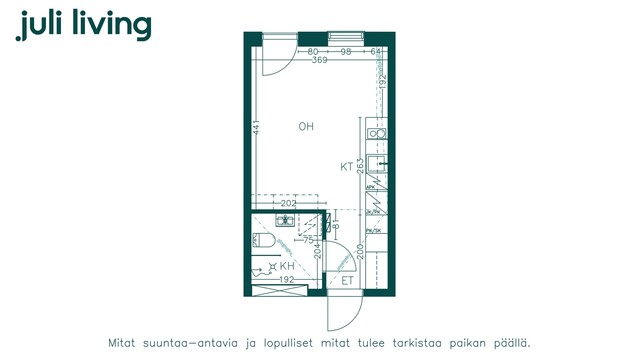 Vuokra-asunto Turku Pukkila Yksiö Yleiskuva