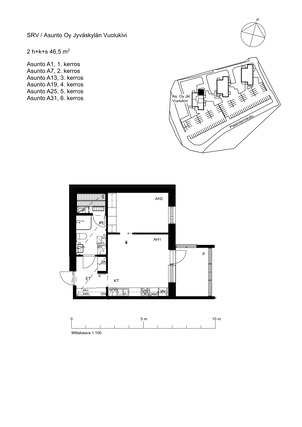 Vuokra-asunto Jyväskylä Seppälä Kaksio Jyväskylä Pohjakuvat