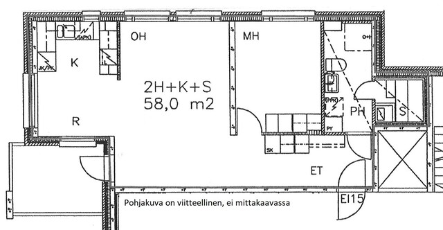 Vuokra-asunto Valkeakoski Keskusta Kaksio Yleiskuva