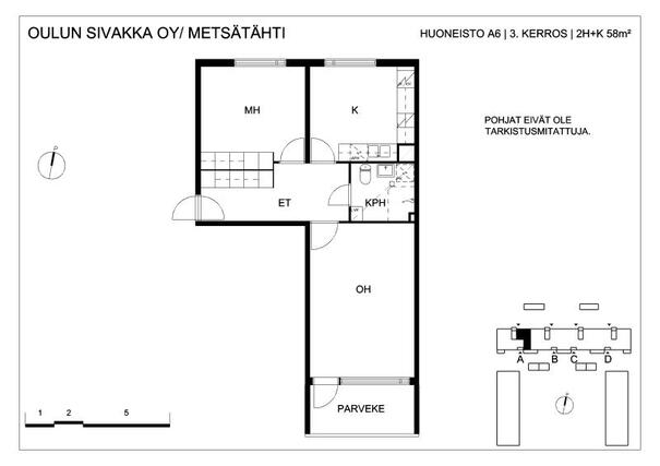 Vuokra-asunto Oulu Rajakylä Kaksio