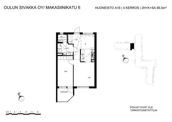 Vuokra-asunto Oulu Myllytulli Kaksio