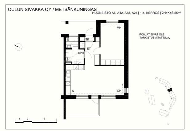 Vuokra-asunto Oulu Hiironen Kaksio