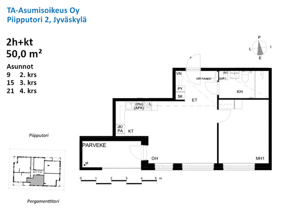 Asumisoikeusasunto Jyväskylä Tourula Kaksio