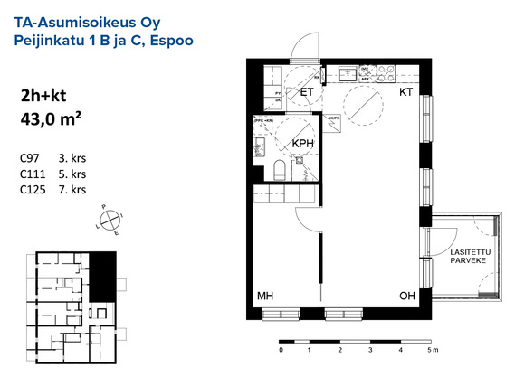 Asumisoikeusasunto Espoo Kaitaa Kaksio