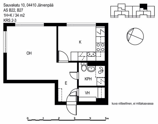 Vuokra-asunto Järvenpää Pajala Yksiö