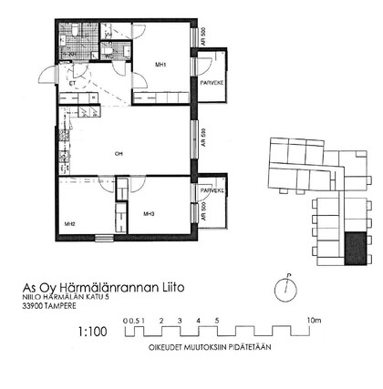 Vuokra-asunto Tampere Härmälänranta 4 huonetta Yleiskuva