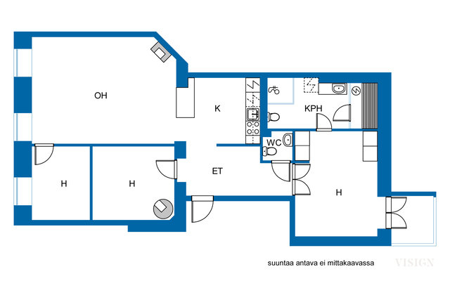 Vuokra-asunto Helsinki Ullanlinna 4 huonetta Todellinen helmi Helsingin Ullanlinnan Grand Residence 21 arvotalossa!