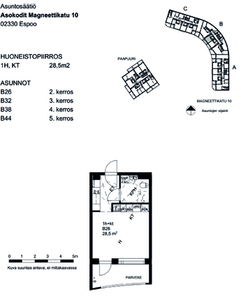 Asumisoikeusasunto Espoo Saunalahti Yksiö