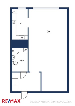 Vuokra-asunto Helsinki Kamppi Yksiö Yleiskuva