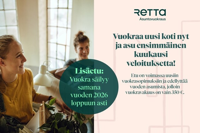 Vuokra-asunto Vantaa Kivistö Yksiö -