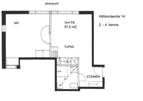 Vuokra-asunto Helsinki Herttoniemi Yksiö Julkisivu