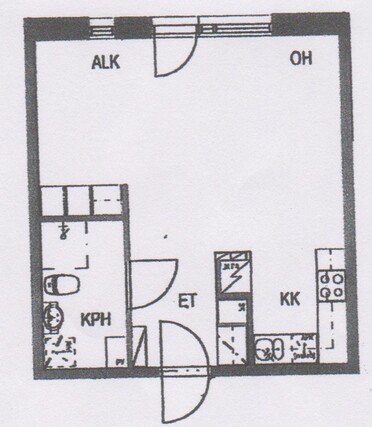 Vuokra-asunto Espoo  Yksiö Yleiskuva