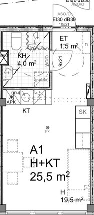 Vuokra-asunto Jyväskylä Keskusta Yksiö Yleiskuva