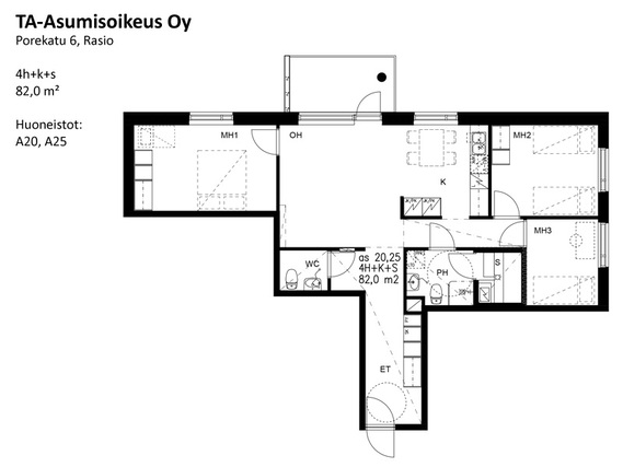 Asumisoikeusasunto Raisio Kerttula 4 huonetta