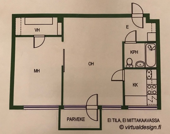 Vuokra-asunto Helsinki Kannelmäki Kaksio