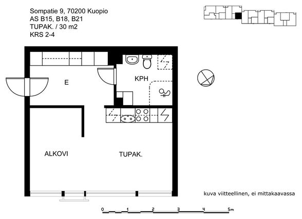 Vuokra-asunto Kuopio Puijonlaakso Yksiö