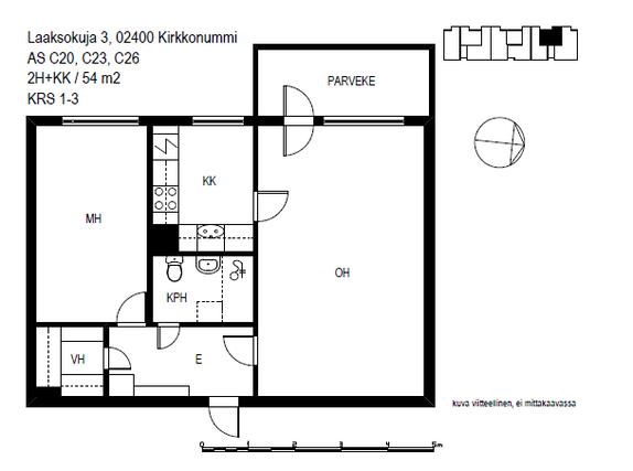 Rental Kirkkonummi Lindal 2 rooms Kampanja