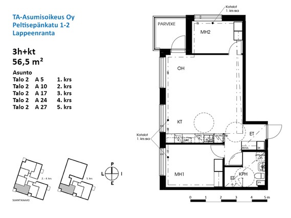 Right of occupancy apartment Lappeenranta Kesämäki 3 rooms