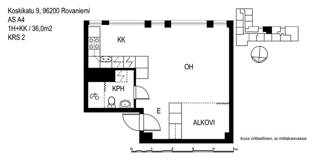 Vuokra-asunto Rovaniemi Keskusta Yksiö