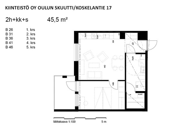 Vuokra-asunto Oulu Toppila Kaksio