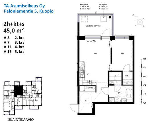 Asumisoikeusasunto Kuopio Rautaniemi Kaksio