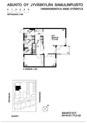 Asumisoikeusasunto Jyväskylä Samulinniemi 3 huonetta