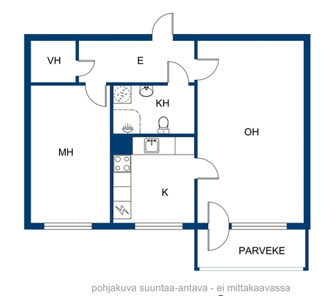 Vuokra-asunto Tampere Kaukajärvi Kaksio