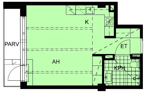 Vuokra-asunto Helsinki Kamppi Yksiö Julkisivukuva