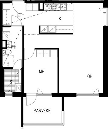 Right of occupancy apartment Lahti Asemantausta 2 rooms