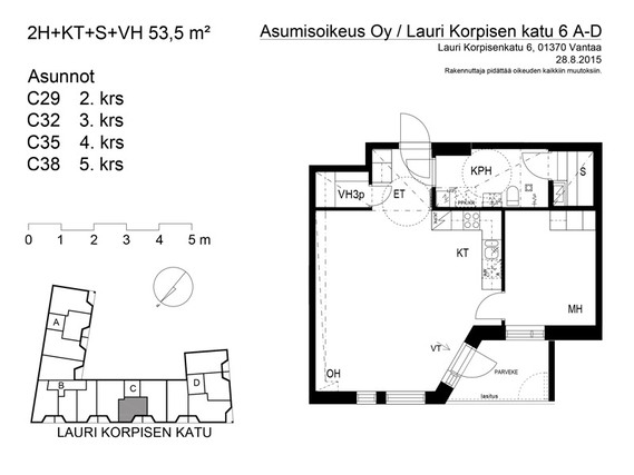 Asumisoikeusasunto Vantaa Jokiniemi Kaksio