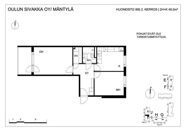 Vuokra-asunto Oulu Mäntylä Kaksio