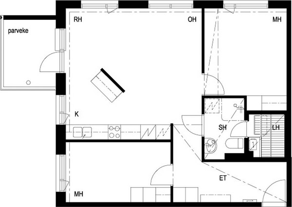 Asumisoikeusasunto Jyväskylä Seppälänkangas 3 huonetta