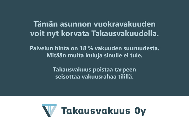 Rental Heinola Tommola 1 room Oman terassin omaava. 1.krs koti, päättyvän kadun varrella.