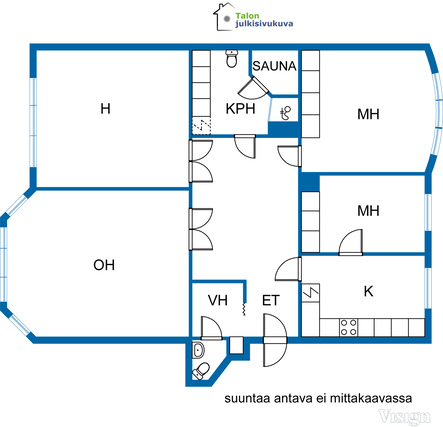 Vuokra-asunto Helsinki Kamppi 4 huonetta Tämä valoisa läpitalon koti hurmaa kauneudellaan!