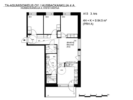 Asumisoikeusasunto Vantaa Kaivoksela 4 huonetta