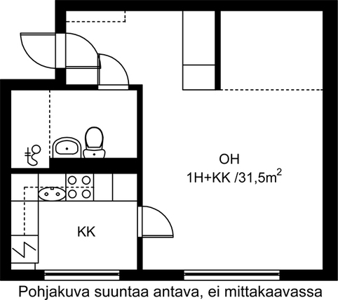 Vuokra-asunto Jyväskylä Keltinmäki Yksiö Julkisivukuva