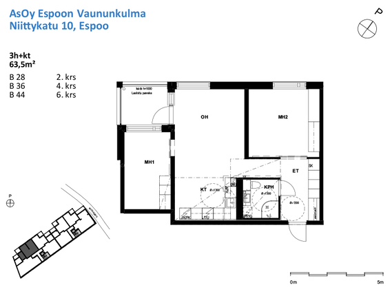 Vuokra-asunto Espoo Niittykumpu 3 huonetta