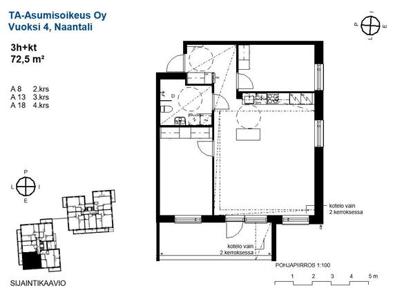 Right of occupancy apartment Naantali  3 rooms