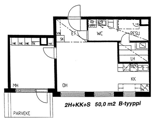 Asumisoikeusasunto Tampere Kaukajärvi Kaksio